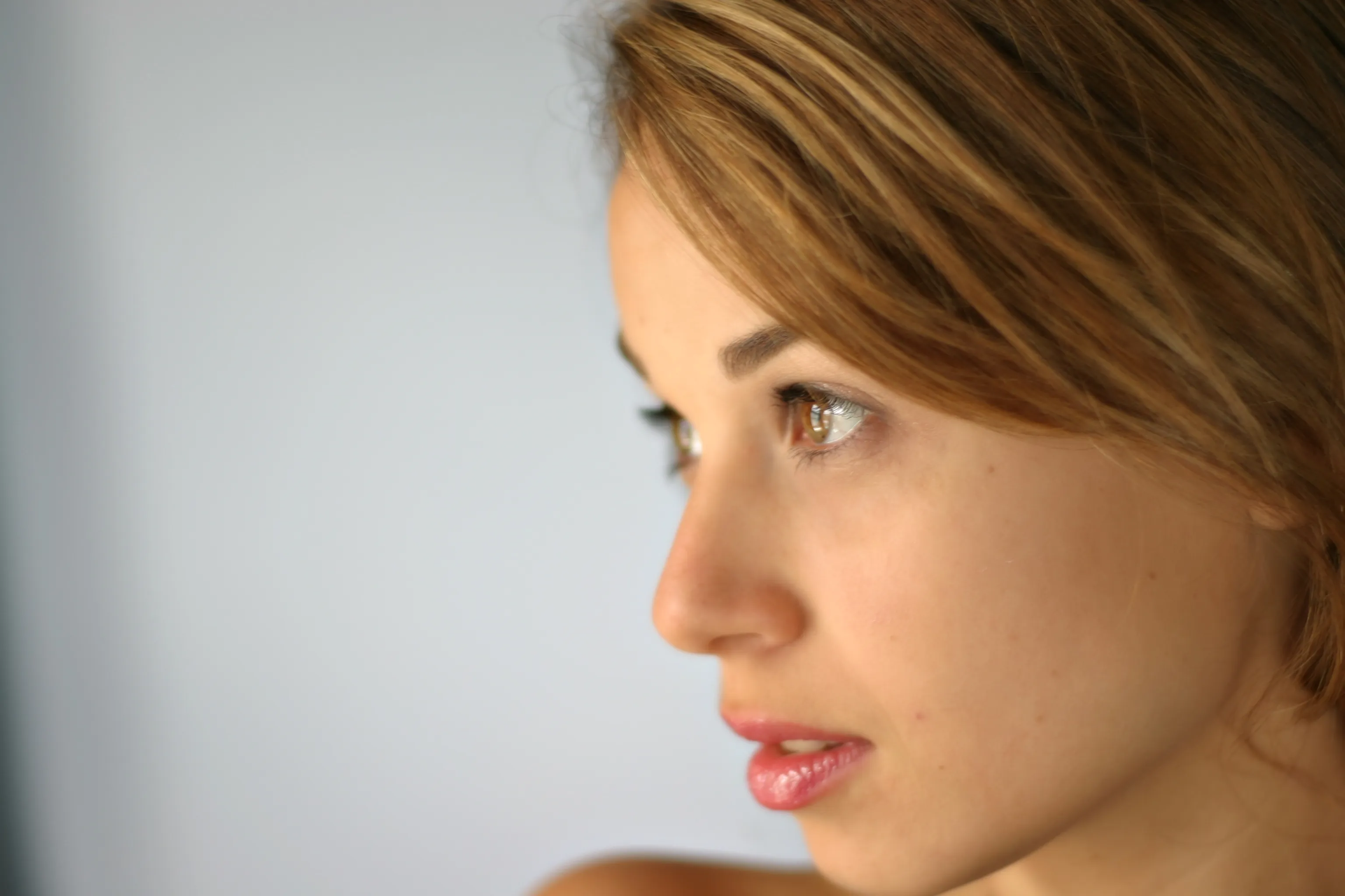 Close-up of a client's radiant, healthy skin